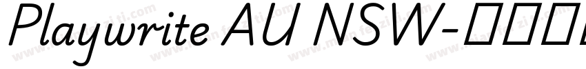 Playwrite AU NSW字体转换